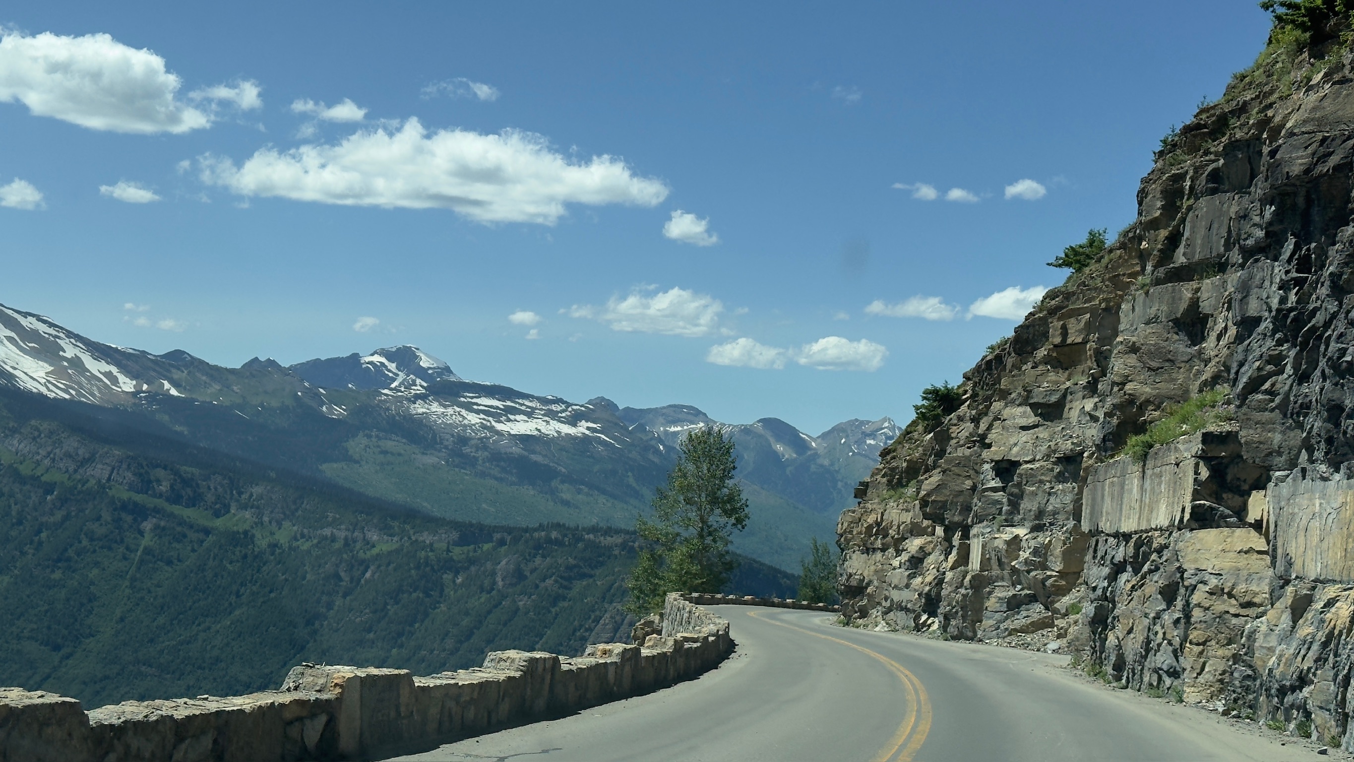 Going-to-the-Sun Road is steep and winding but very well-maintained.
