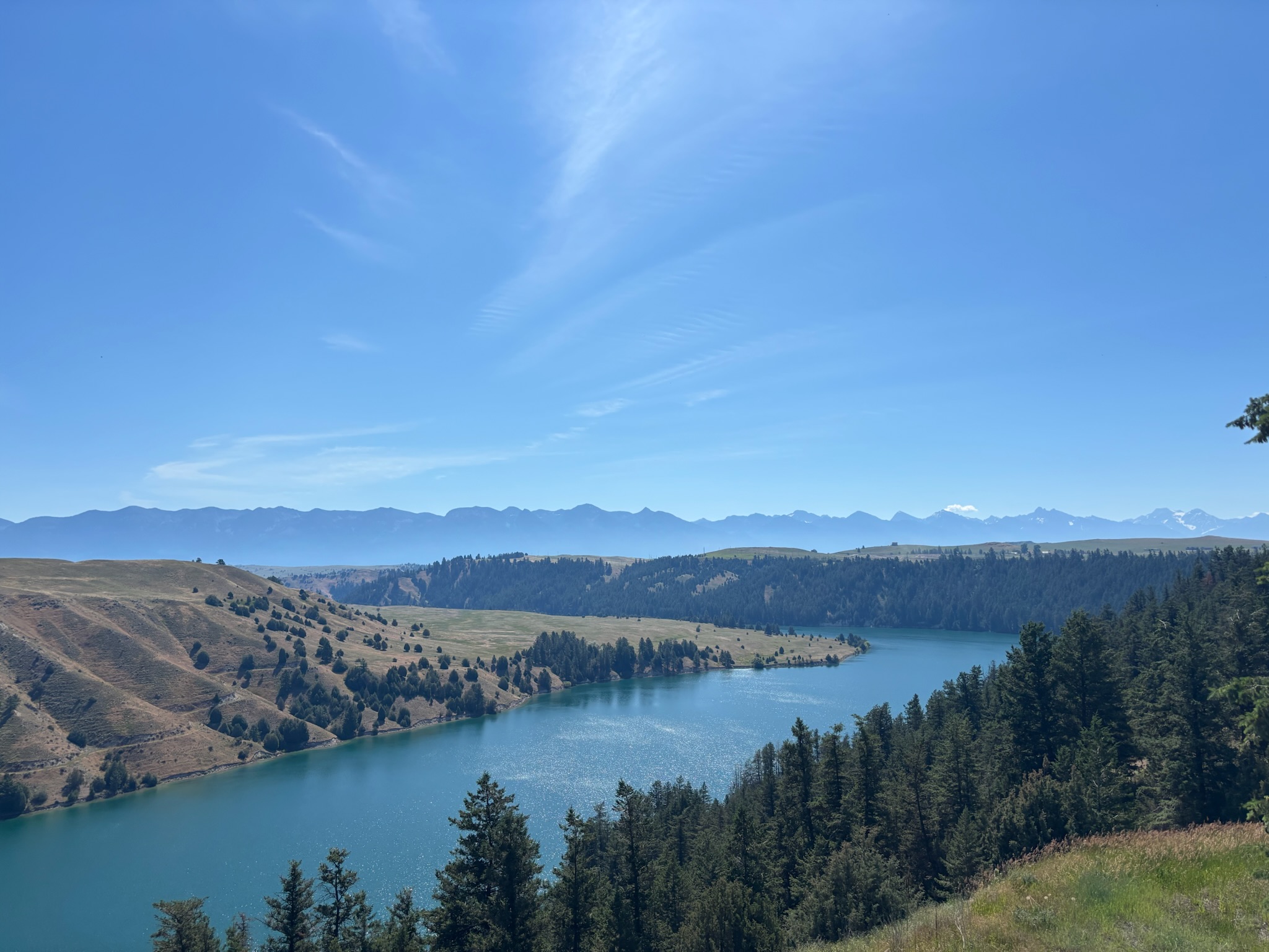 View from the SKQ Dam Trail towards the Mission Mountains